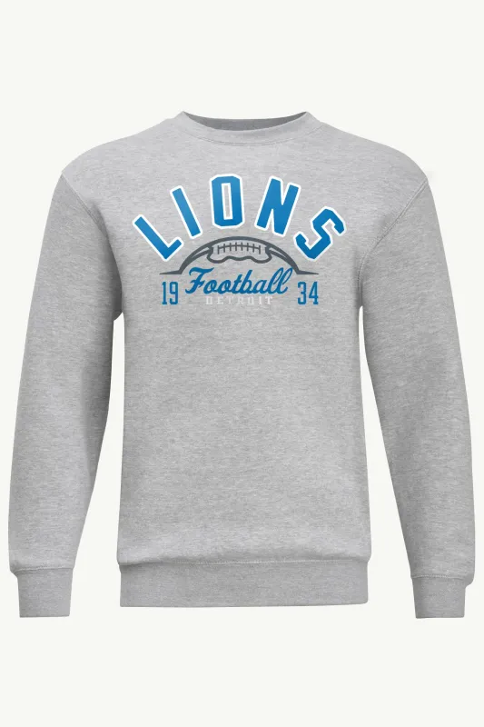 MENS DETROIT LIONS HALF BALL SWEATSHIRT made by Starter