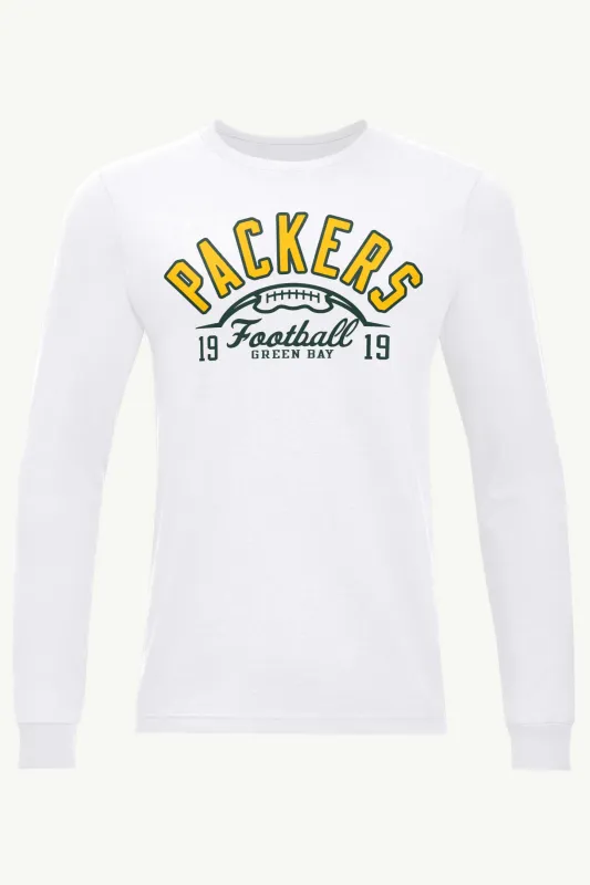 MENS GREEN BAY PACKERS HALF BALL LONG SLEEVE T SHIRT sold by Starter