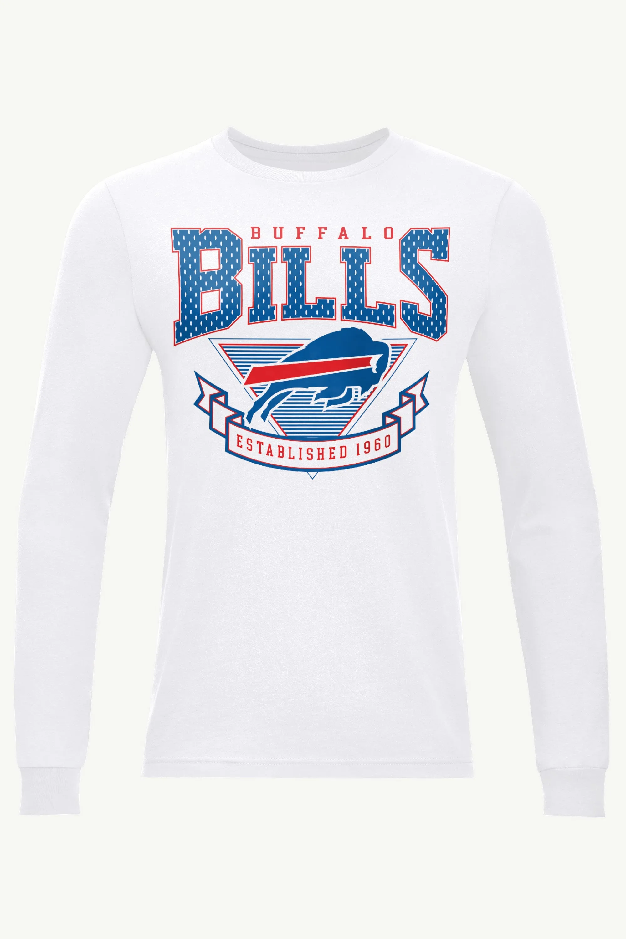 MENS BUFFALO BILLS 80's INSPIRED LONG SLEEVE T SHIRT sold by Starter