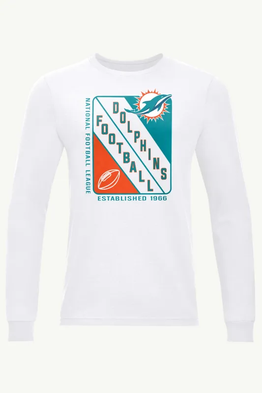 MENS MIAMI DOLPHINS SHIELD LOGO LONG SLEEVE T SHIRT sold by Starter