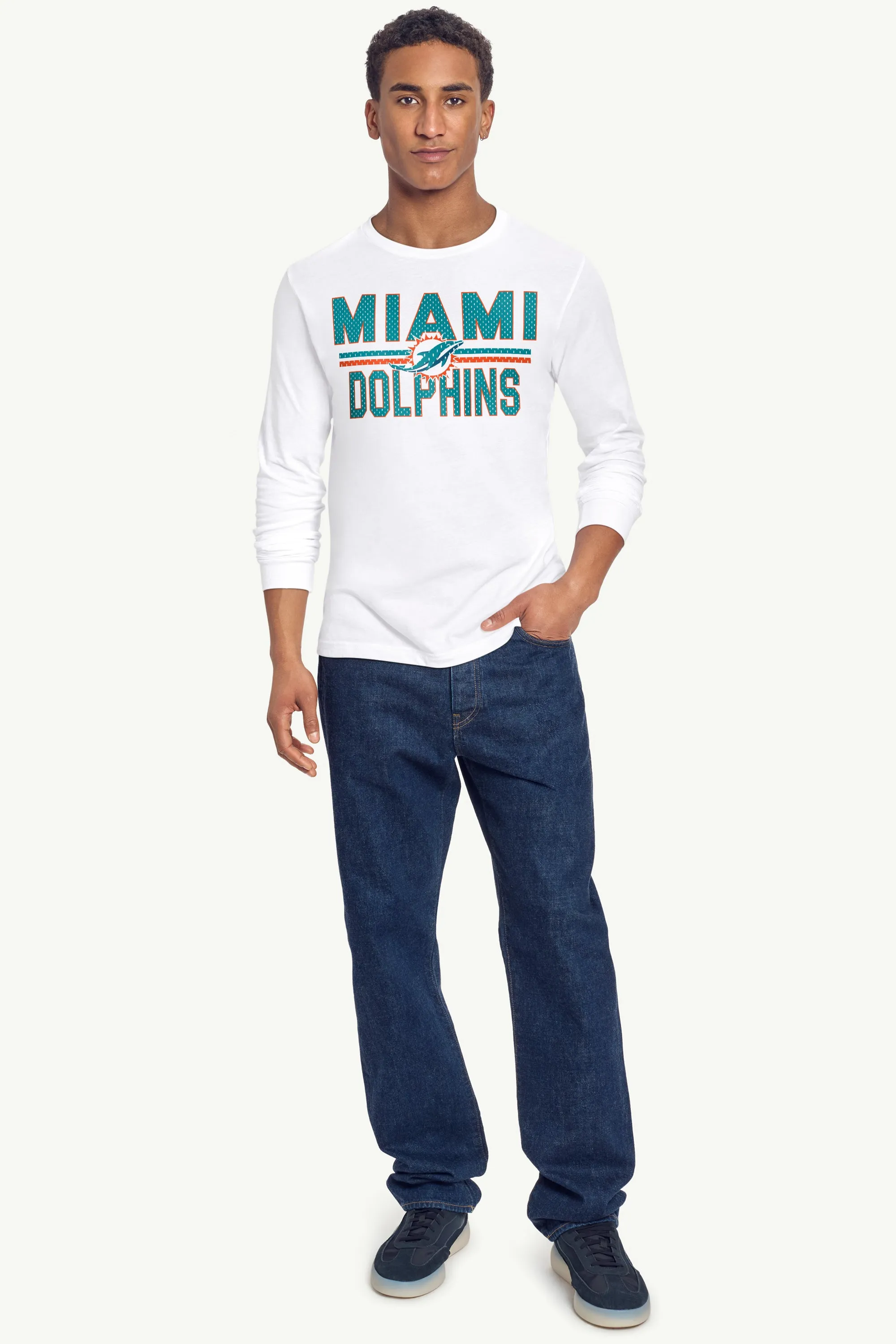 MENS MIAMI DOLPHINS MESH LOOK LONG SLEEVE T SHIRT sold by Starter product image thumbnail 3