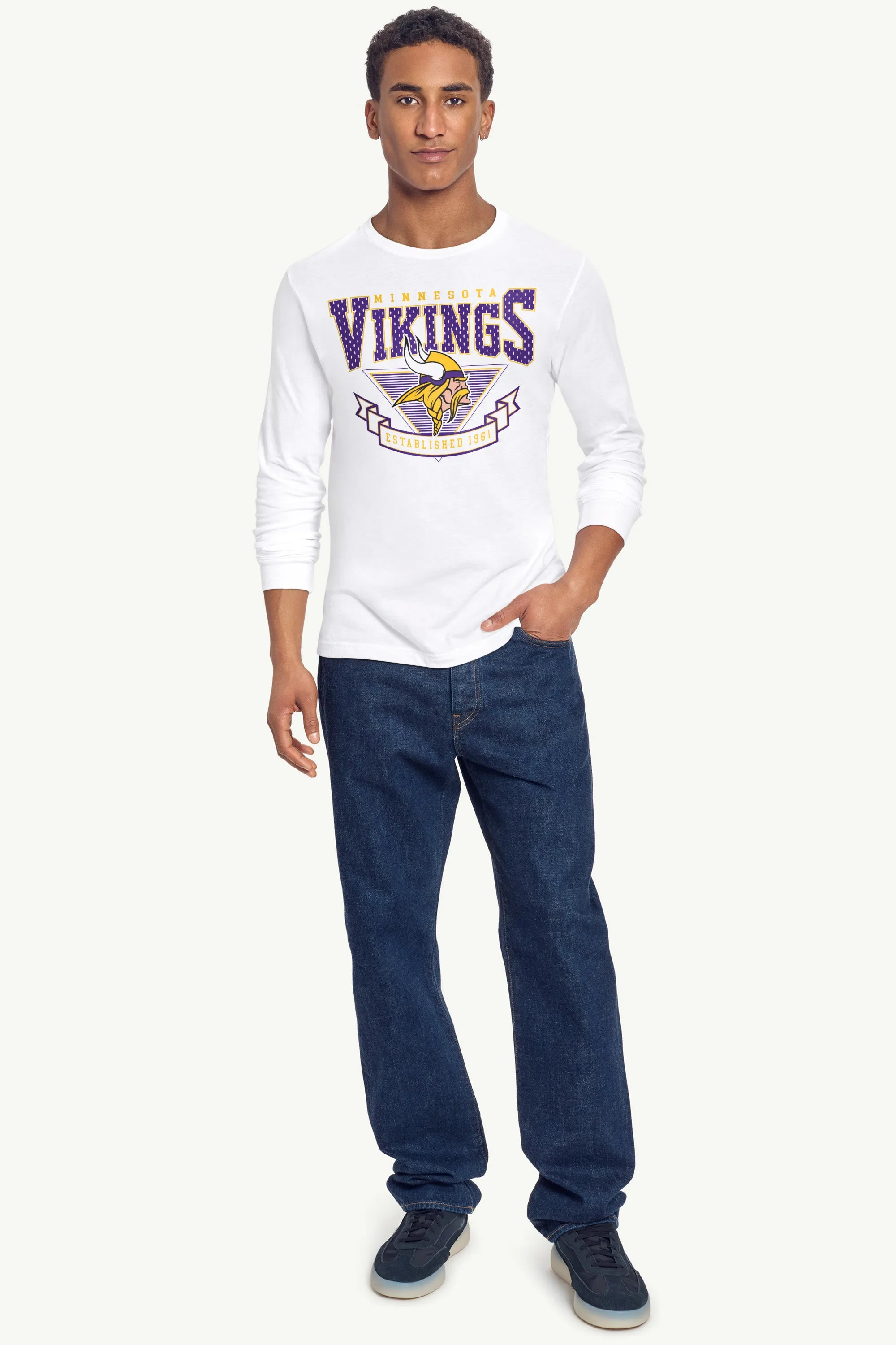 MENS MINNESOTA VIKINGS 80's INSPIRED LONG SLEEVE T SHIRT sold by Starter product image thumbnail 3