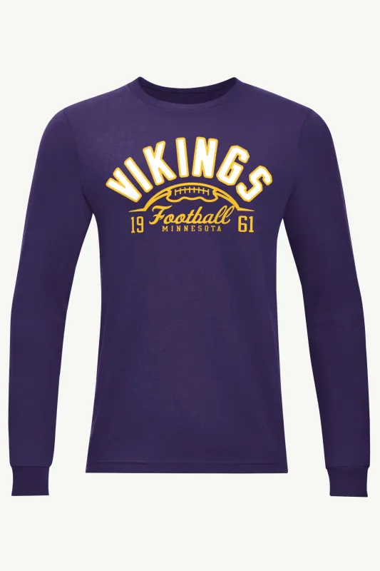 MENS MINNESOTA VIKINGS HALF BALL LONG SLEEVE T SHIRT sold by Starter