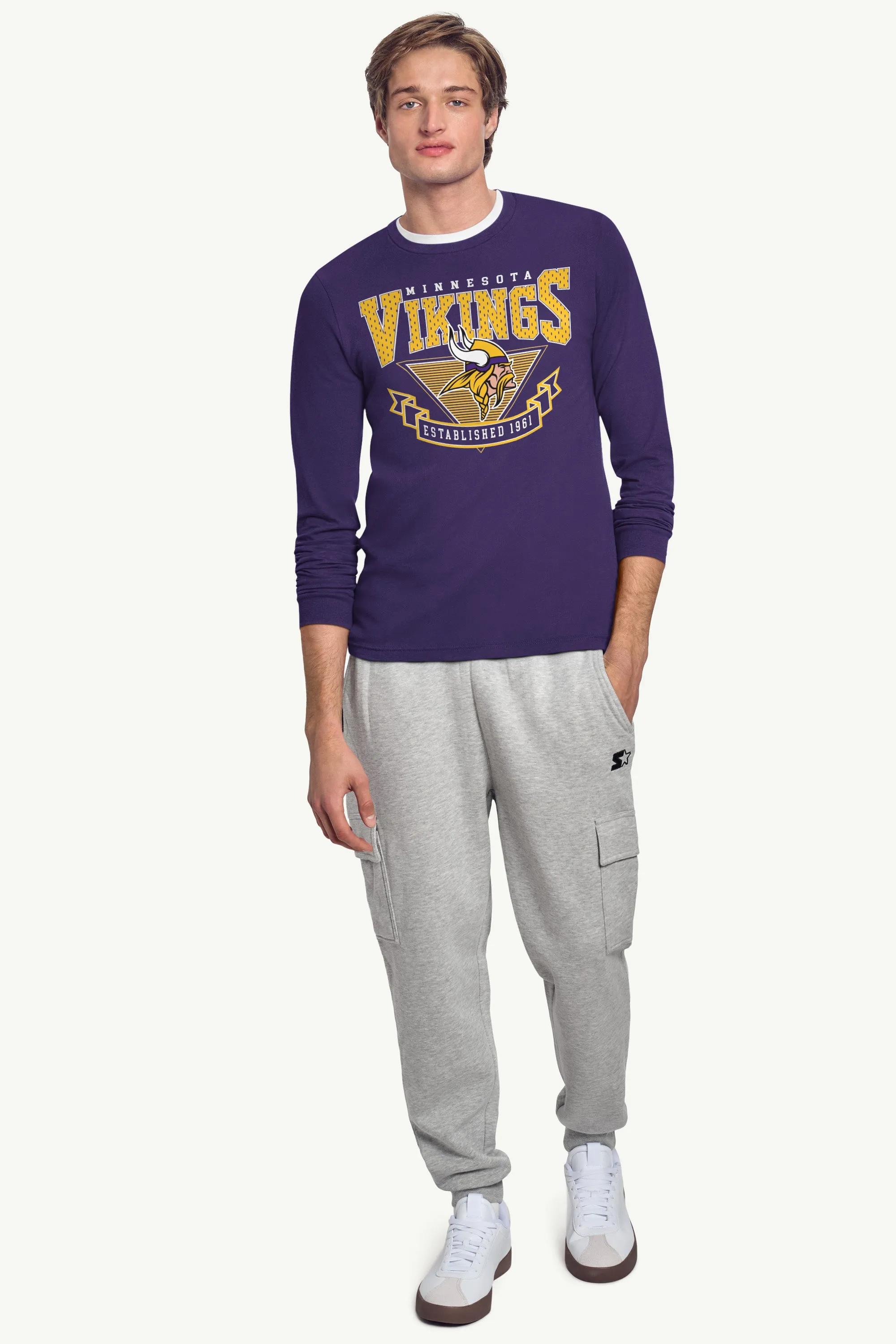 MENS MINNESOTA VIKINGS 80's INSPIRED LONG SLEEVE T SHIRT sold by Starter product image thumbnail 3
