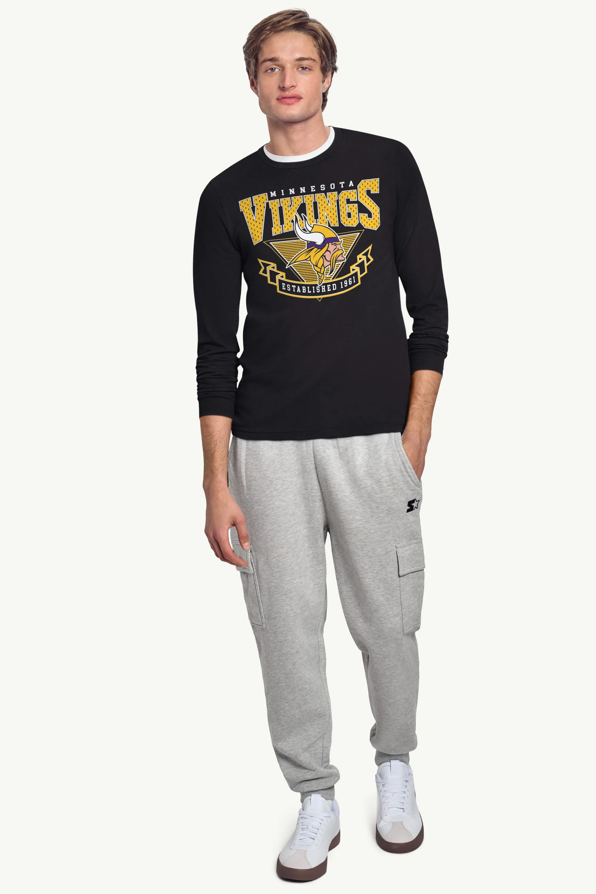 MENS MINNESOTA VIKINGS 80's INSPIRED LONG SLEEVE T SHIRT sold by Starter product image thumbnail 3