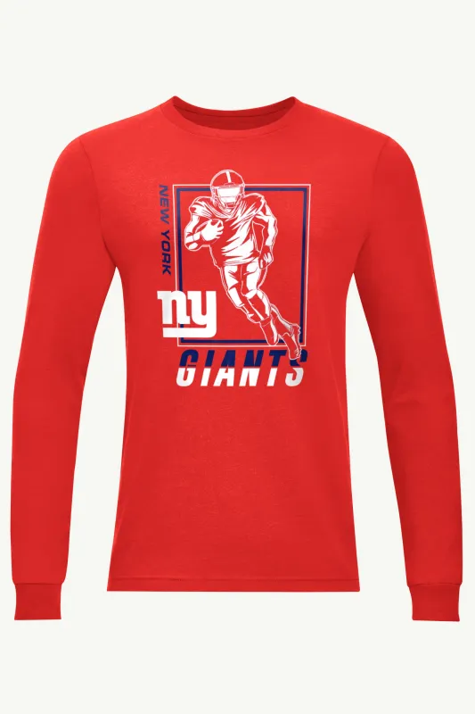 MENS NEW YORK GIANTS PLAYER GRID LONG SLEEVE T SHIRT sold by Starter