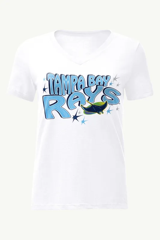 WOMENS TAMPA BAY RAYS FIREWORKS V NECK T SHIRT sold by Starter