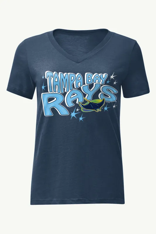 WOMENS TAMPA BAY RAYS FIREWORKS V NECK T SHIRT sold by Starter