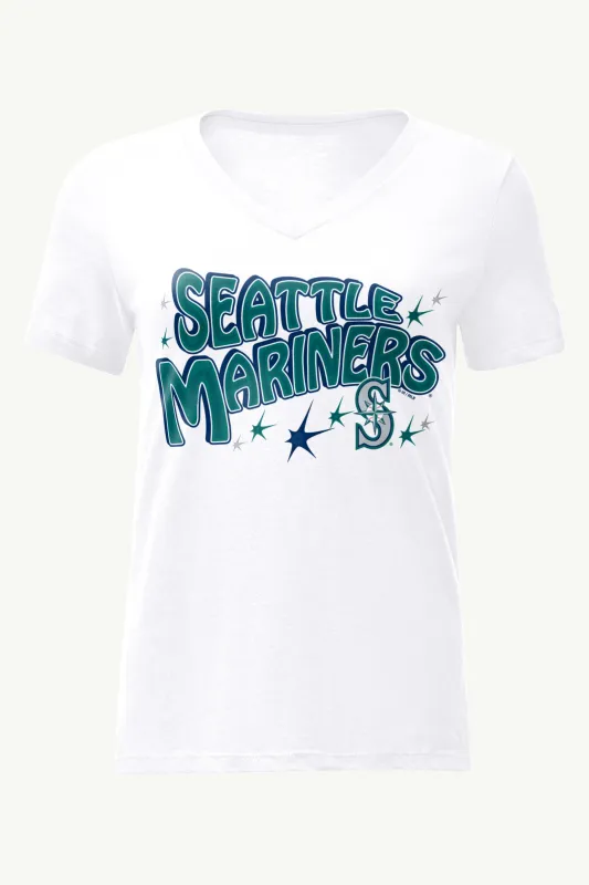 WOMENS SEATTLE MARINERS FIREWORKS V NECK T SHIRT sold by Starter