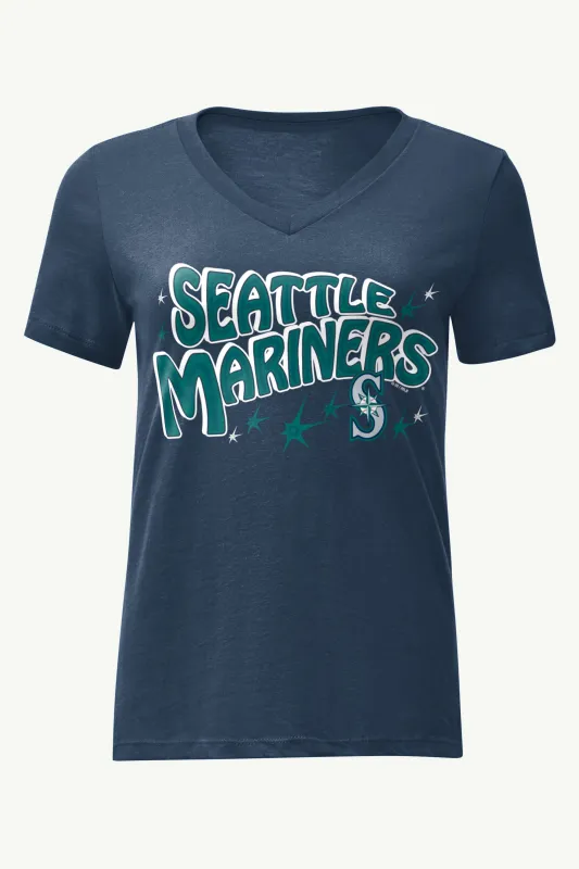 WOMENS SEATTLE MARINERS FIREWORKS V NECK T SHIRT sold by Starter
