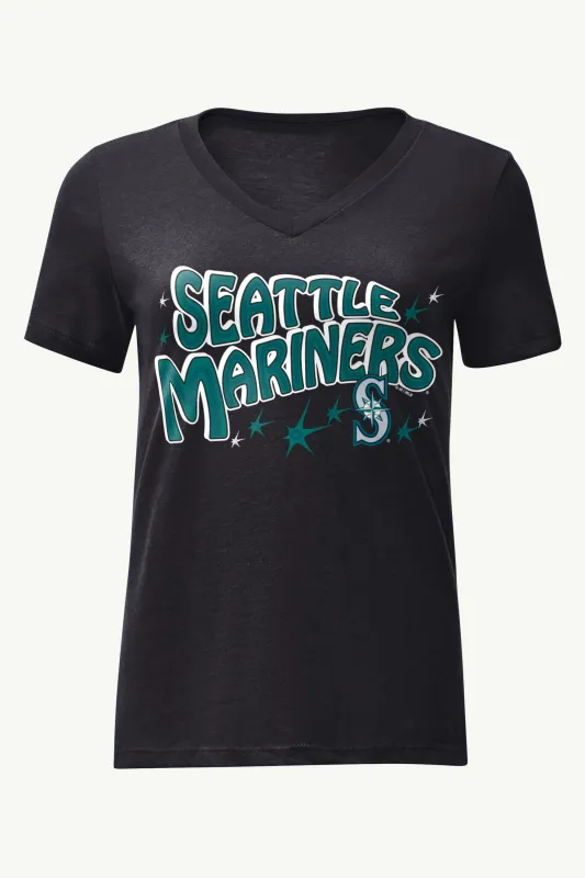 WOMENS SEATTLE MARINERS FIREWORKS V NECK T SHIRT sold by Starter