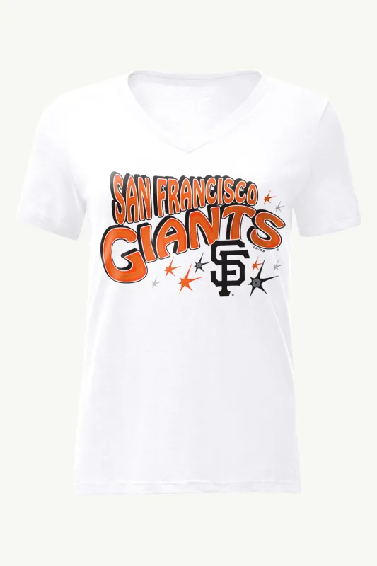 WOMENS SAN FRANCISCO GIANTS FIREWORKS V NECK T SHIRT sold by Starter