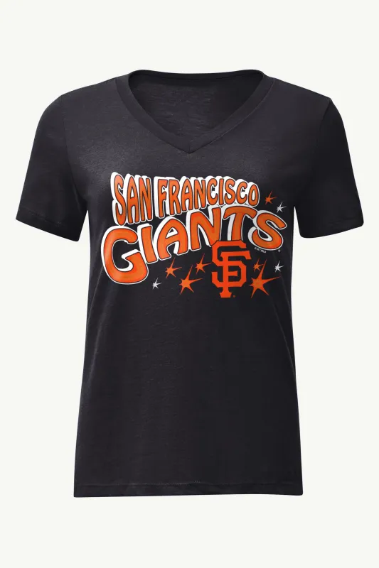 WOMENS SAN FRANCISCO GIANTS FIREWORKS V NECK T SHIRT sold by Starter
