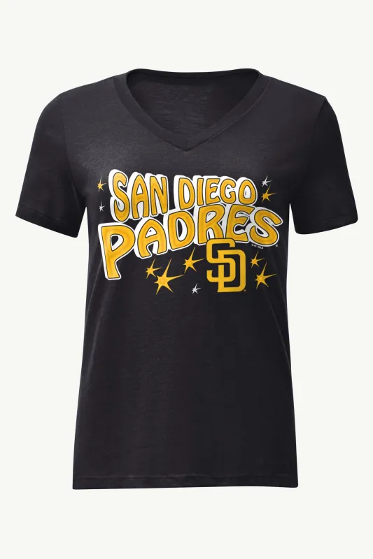 WOMENS SAN DIEGO PADRES FIREWORKS V NECK T SHIRT sold by Starter