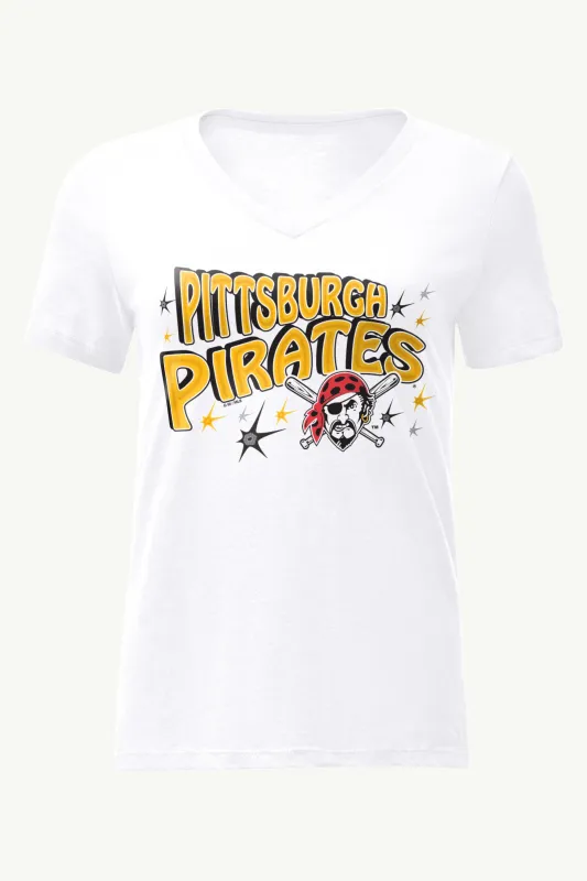 WOMENS PITTSBURGH PIRATES FIREWORKS V NECK T SHIRT sold by Starter