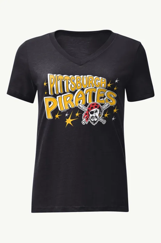 WOMENS PITTSBURGH PIRATES FIREWORKS V NECK T SHIRT sold by Starter
