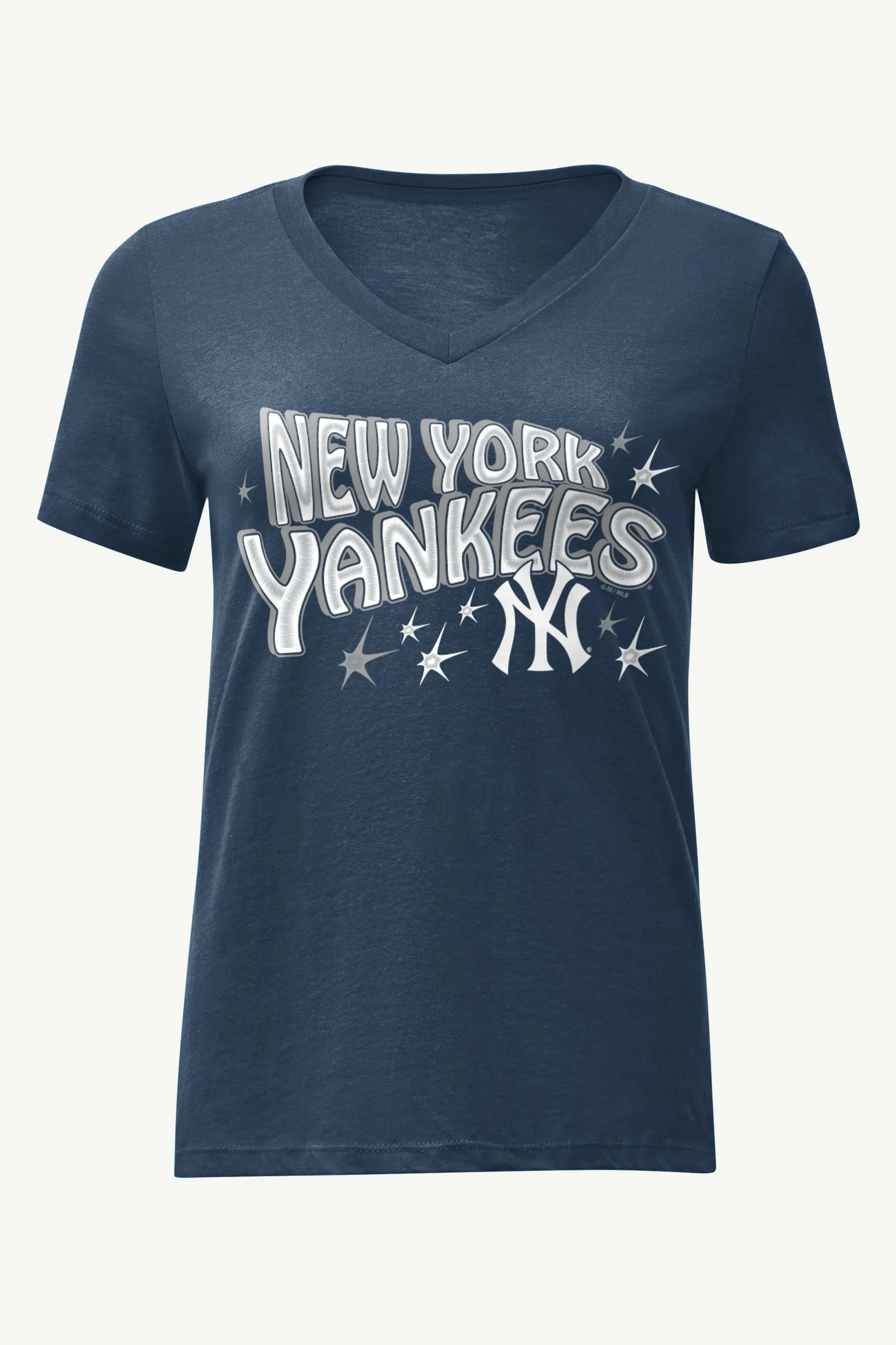 WOMENS NEW YORK YANKEES FIREWORKS V NECK T SHIRT sold by Starter
