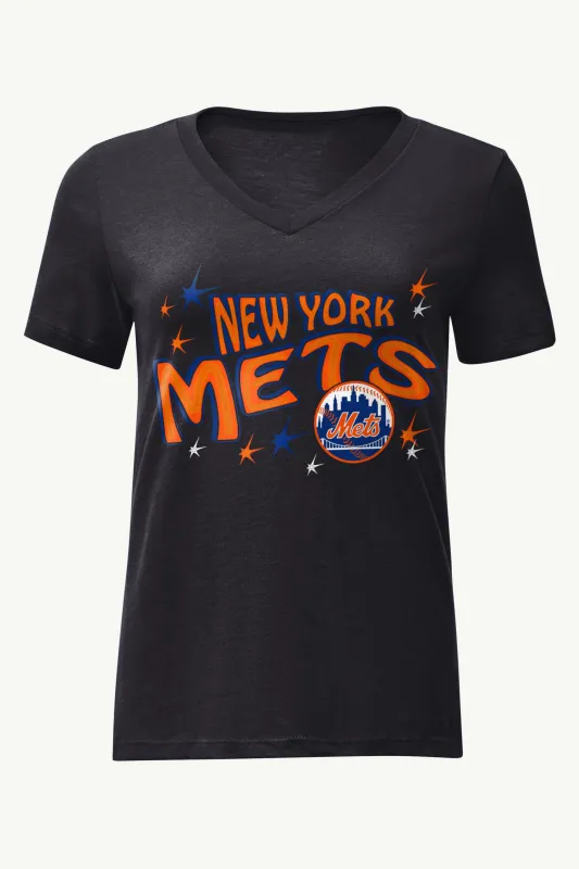 WOMENS NEW YORK METS FIREWORKS V NECK T SHIRT sold by Starter