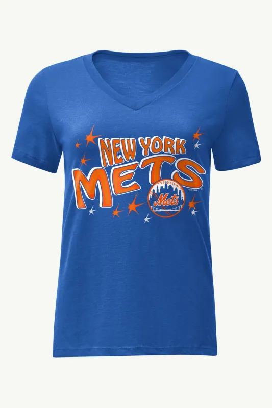 WOMENS NEW YORK METS FIREWORKS V NECK T SHIRT sold by Starter
