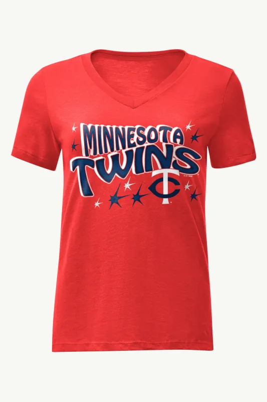 WOMENS MINNESOTA TWINS FIREWORKS V NECK T SHIRT sold by Starter