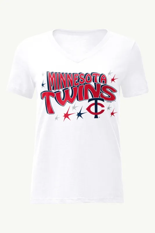 WOMENS MINNESOTA TWINS FIREWORKS V NECK T SHIRT sold by Starter