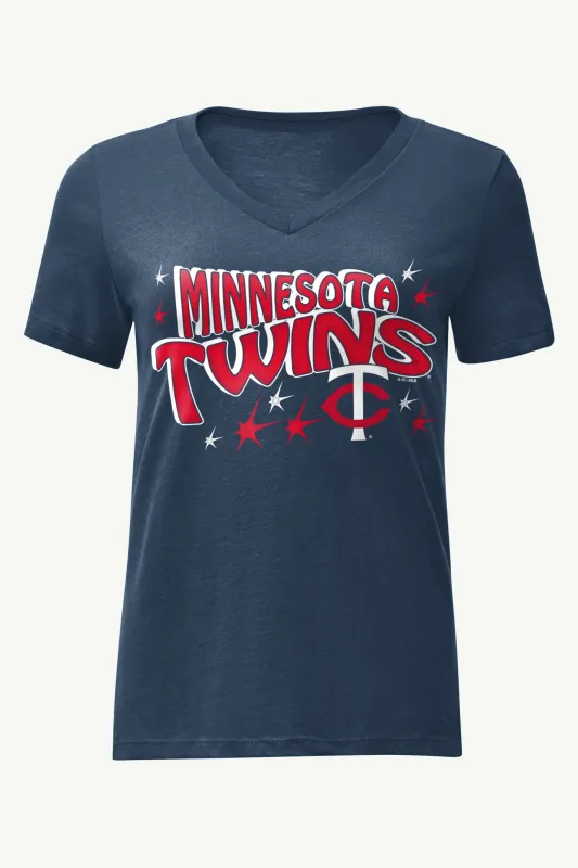 WOMENS MINNESOTA TWINS FIREWORKS V NECK T SHIRT sold by Starter