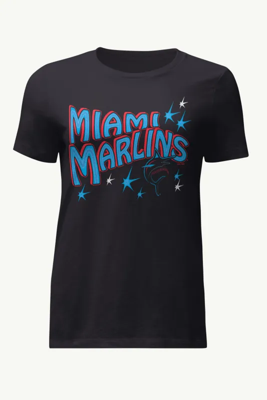 WOMENS MIAMI MARLINS FIREWORKS T SHIRT sold by Starter