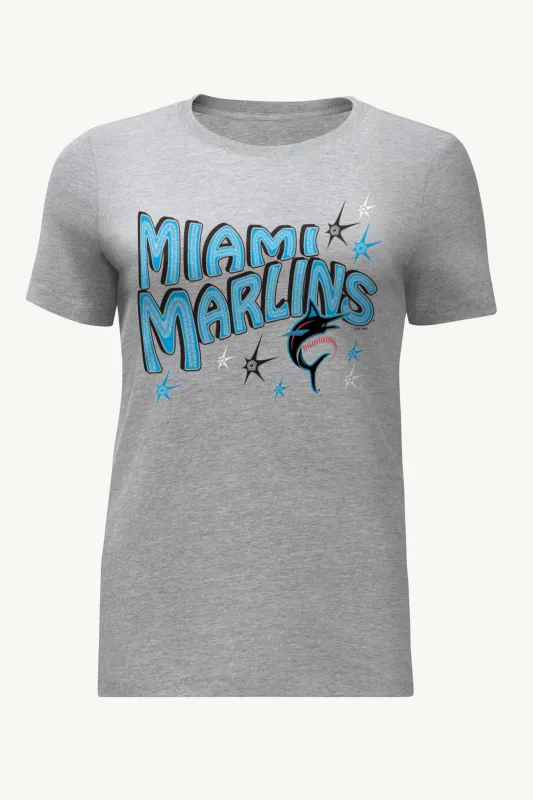 WOMENS MIAMI MARLINS FIREWORKS T SHIRT sold by Starter