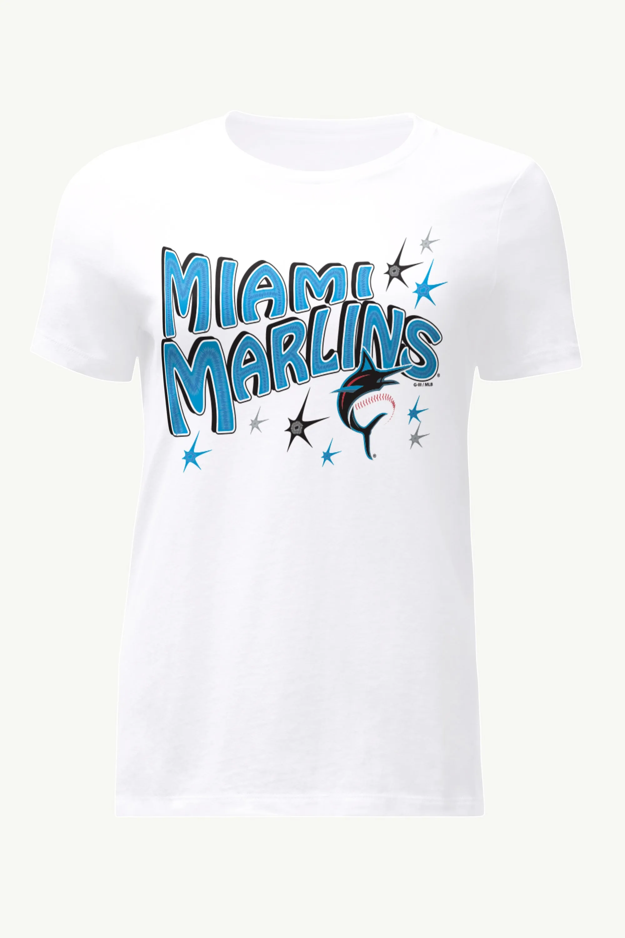 WOMENS MIAMI MARLINS FIREWORKS T SHIRT sold by Starter