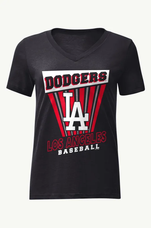 WOMENS LOS ANGELES DODGERS POSTER PRINT V NECK T SHIRT sold by Starter