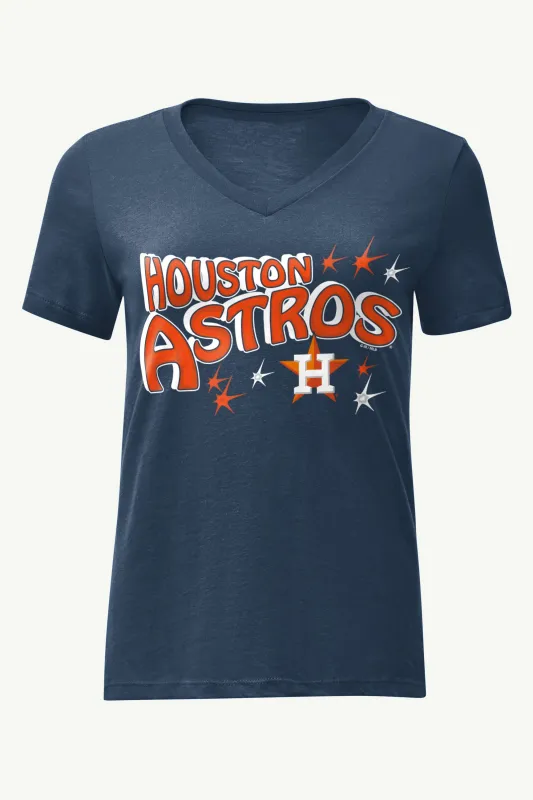 WOMENS HOUSTON ASTROS FIREWORKS V NECK T SHIRT sold by Starter