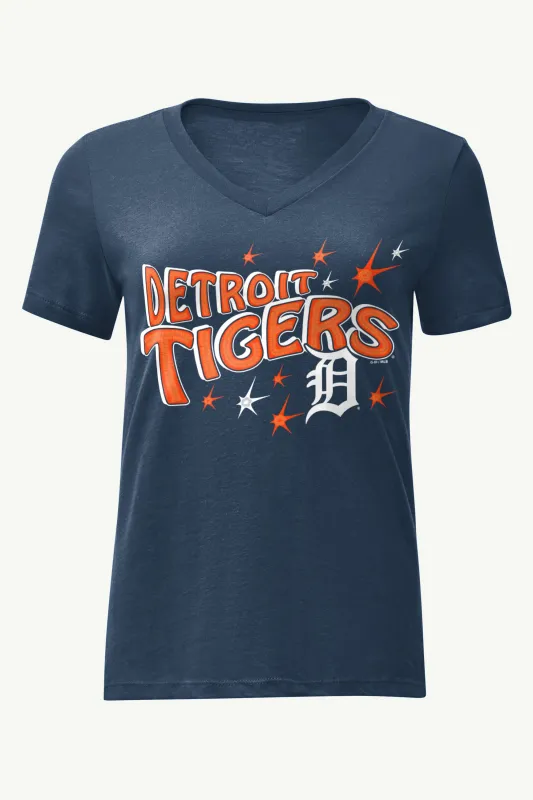 WOMENS DETROIT TIGERS FIREWORKS V NECK T SHIRT sold by Starter