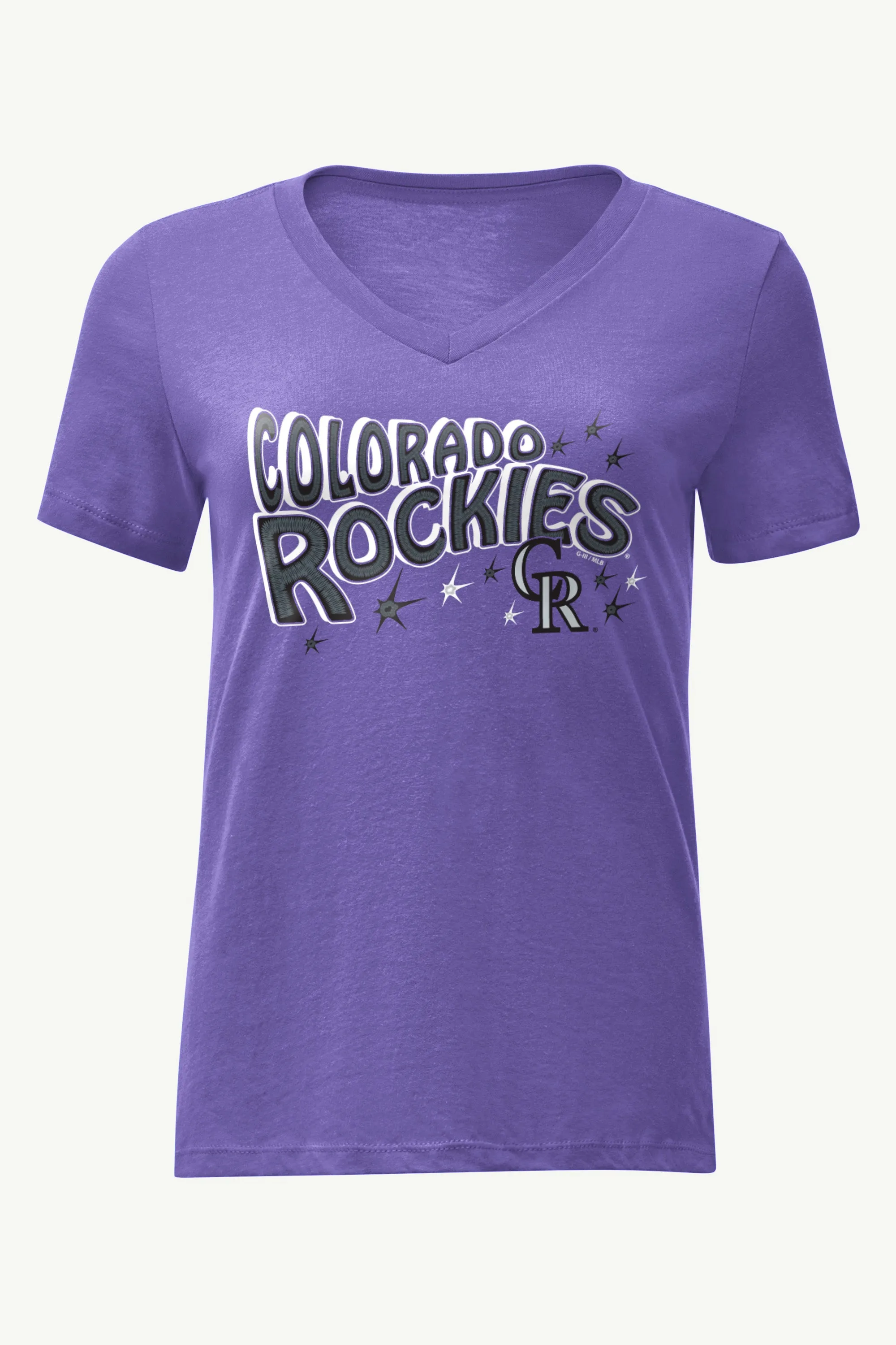 WOMENS COLORADO ROCKIES FIREWORKS V NECK T SHIRT sold by Starter