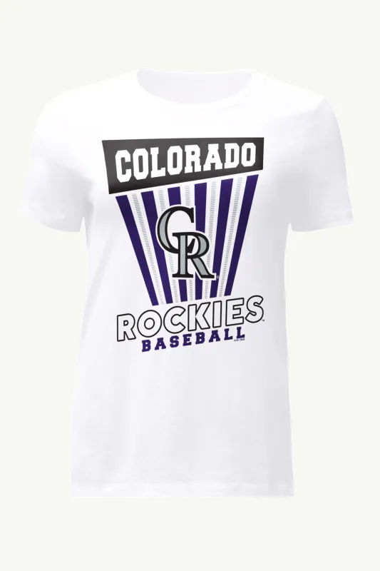WOMENS COLORADO ROCKIES POSTER PRINT T SHIRT sold by Starter