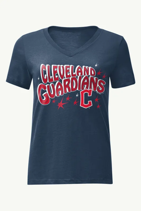 WOMENS CLEVELAND GUARDIANS FIREWORKS V NECK T SHIRT sold by Starter