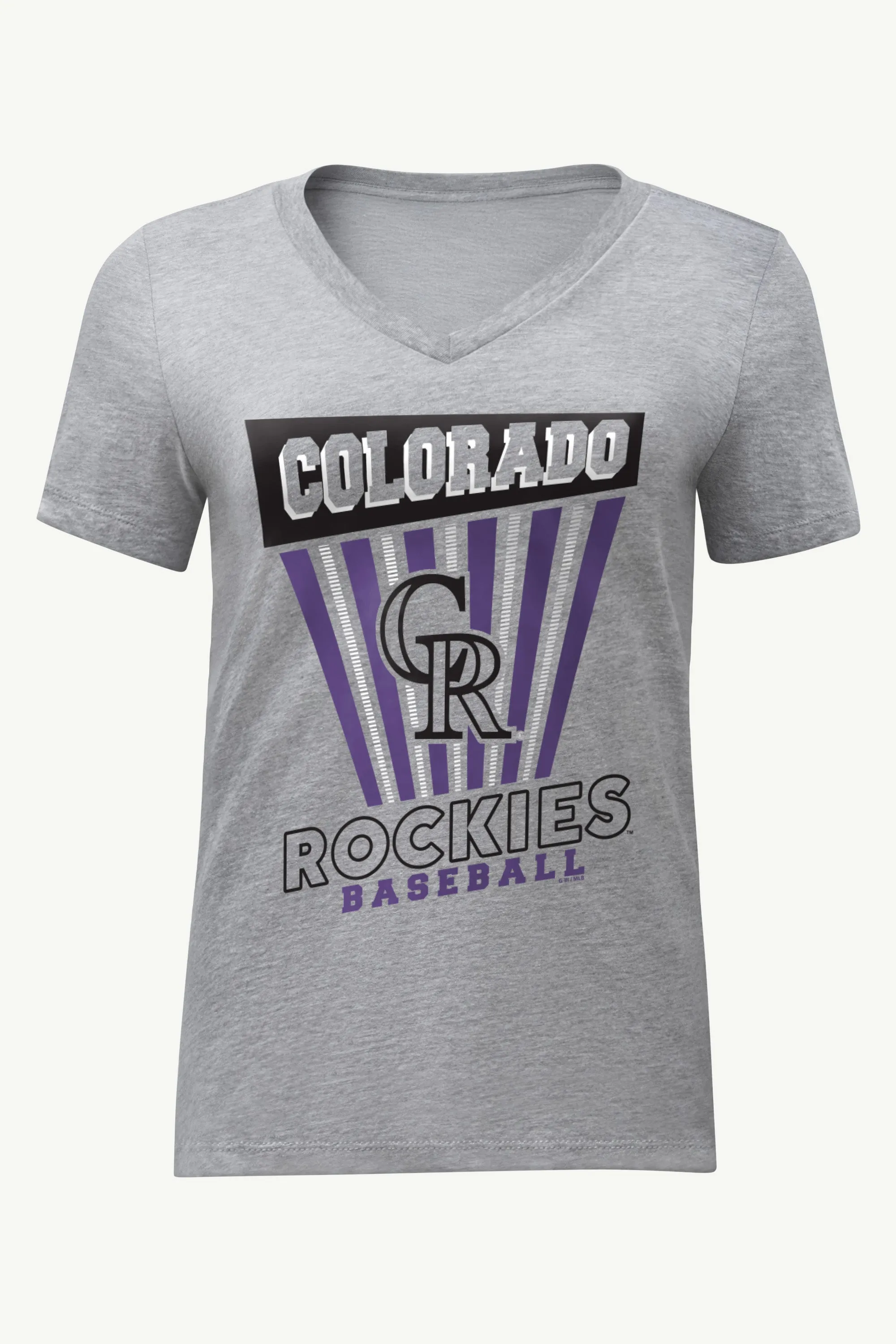WOMENS COLORADO ROCKIES POSTER PRINT V NECK T SHIRT sold by Starter