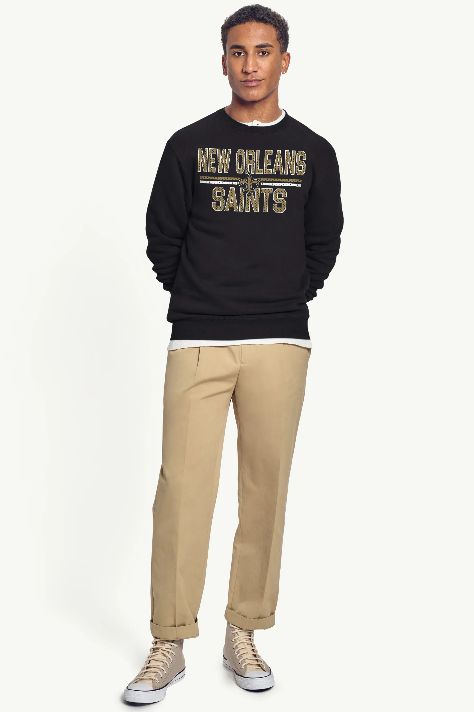 MENS NEW ORLEANS SAINTS MESH LOOK SWEATSHIRT sold by Starter product image thumbnail 5