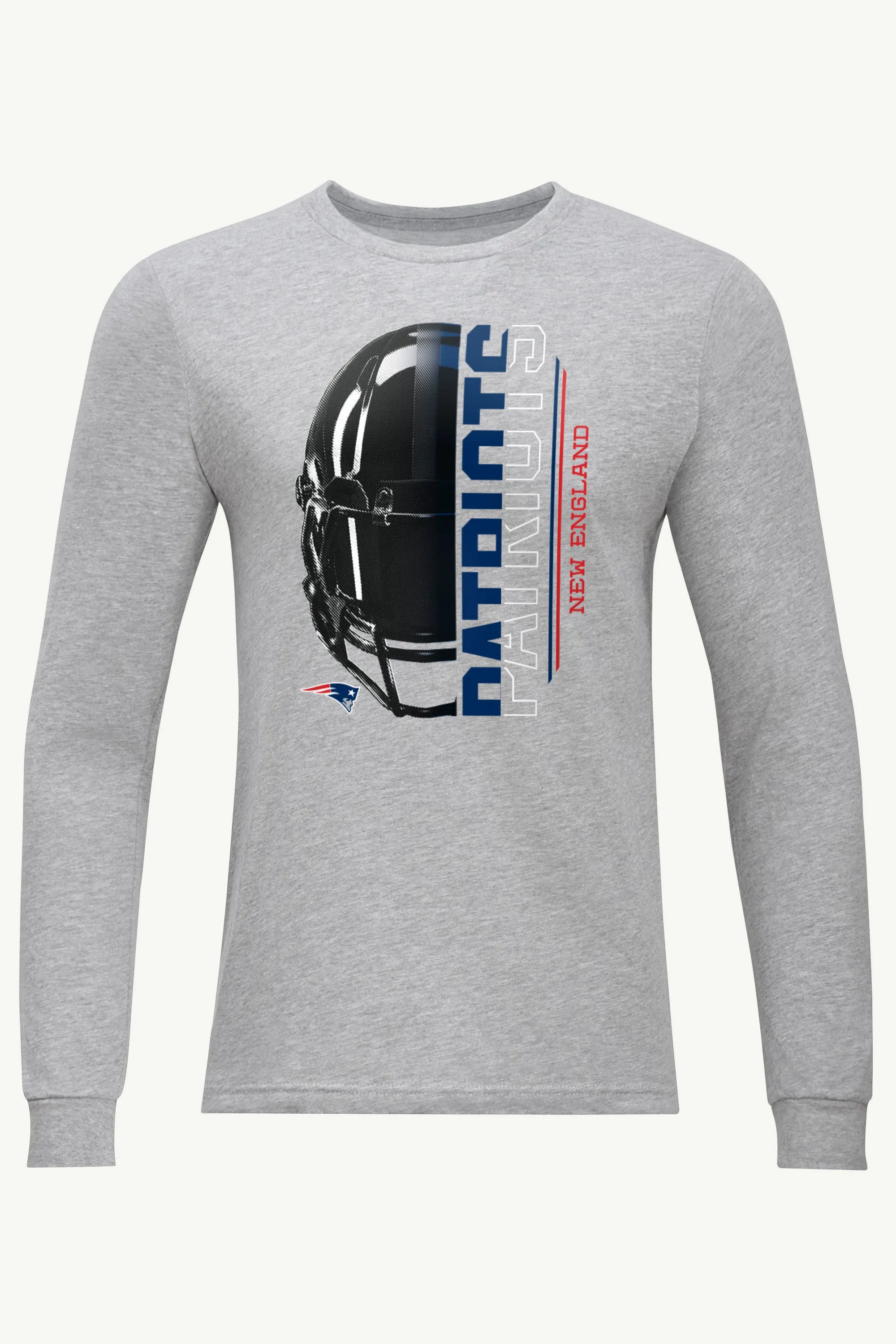 MENS NEW ENGLAND PATRIOTS HALF HELMET LONG SLEEVE T SHIRT sold by Starter
