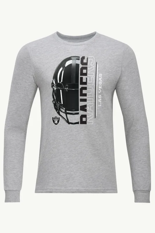 MENS LAS VEGAS RAIDERS HALF HELMET LONG SLEEVE T SHIRT sold by Starter