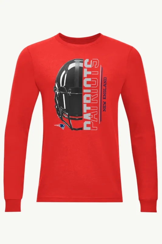 MENS NEW ENGLAND PATRIOTS HALF HELMET LONG SLEEVE T SHIRT sold by Starter