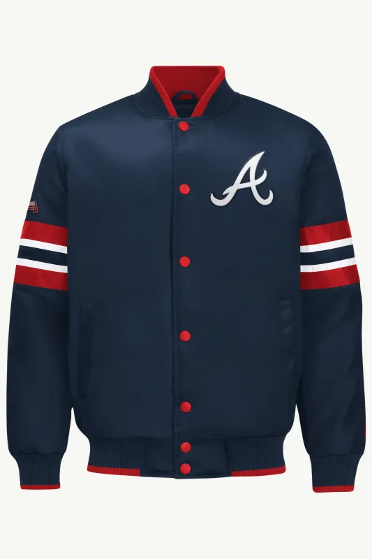 MENS ATLANTA BRAVES SATIN VARSITY JACKET sold by Starter