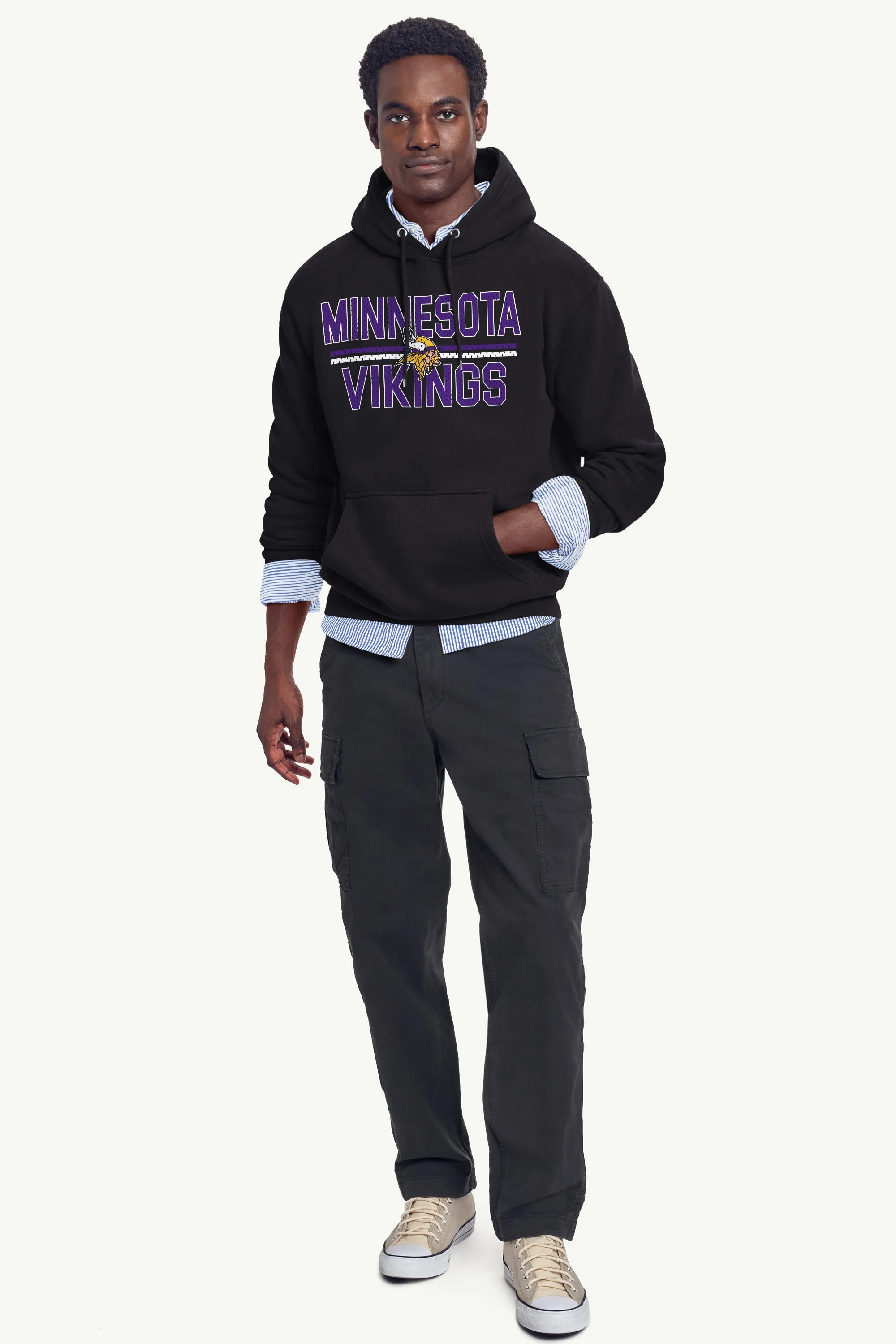 MENS MINNESOTA VIKINGS MESH LOOK HOODIE sold by Starter product image thumbnail 2