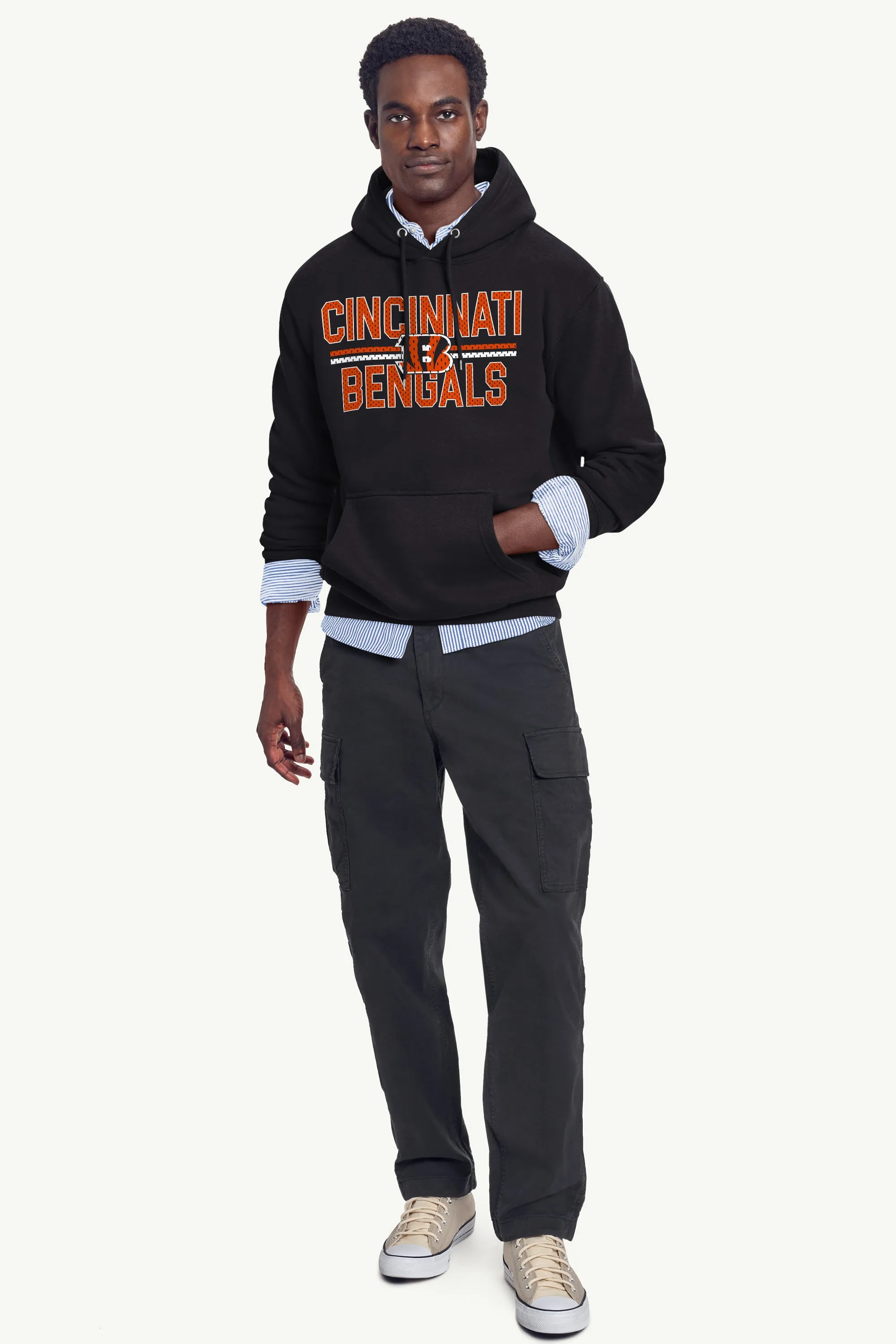 MENS CINCINNATI BENGALS MESH LOOK HOODIE sold by Starter product image thumbnail 2