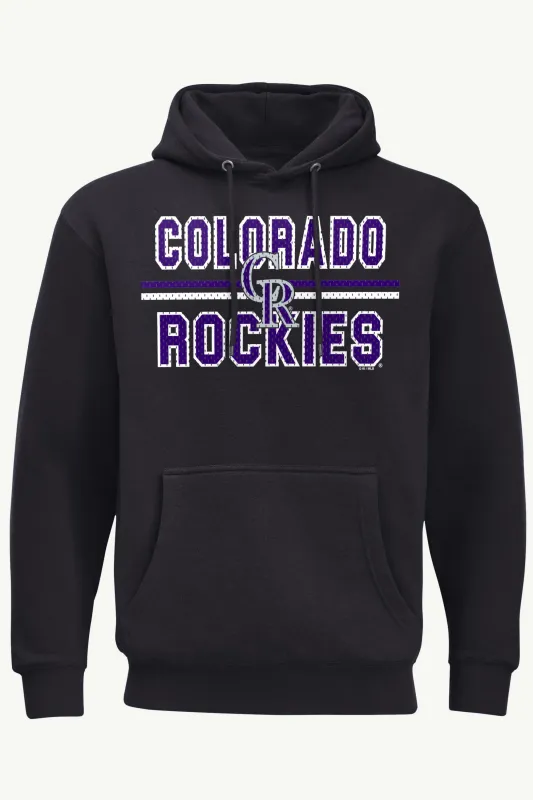 MENS COLORADO ROCKIES MESH LOOK HOODIE made by Starter