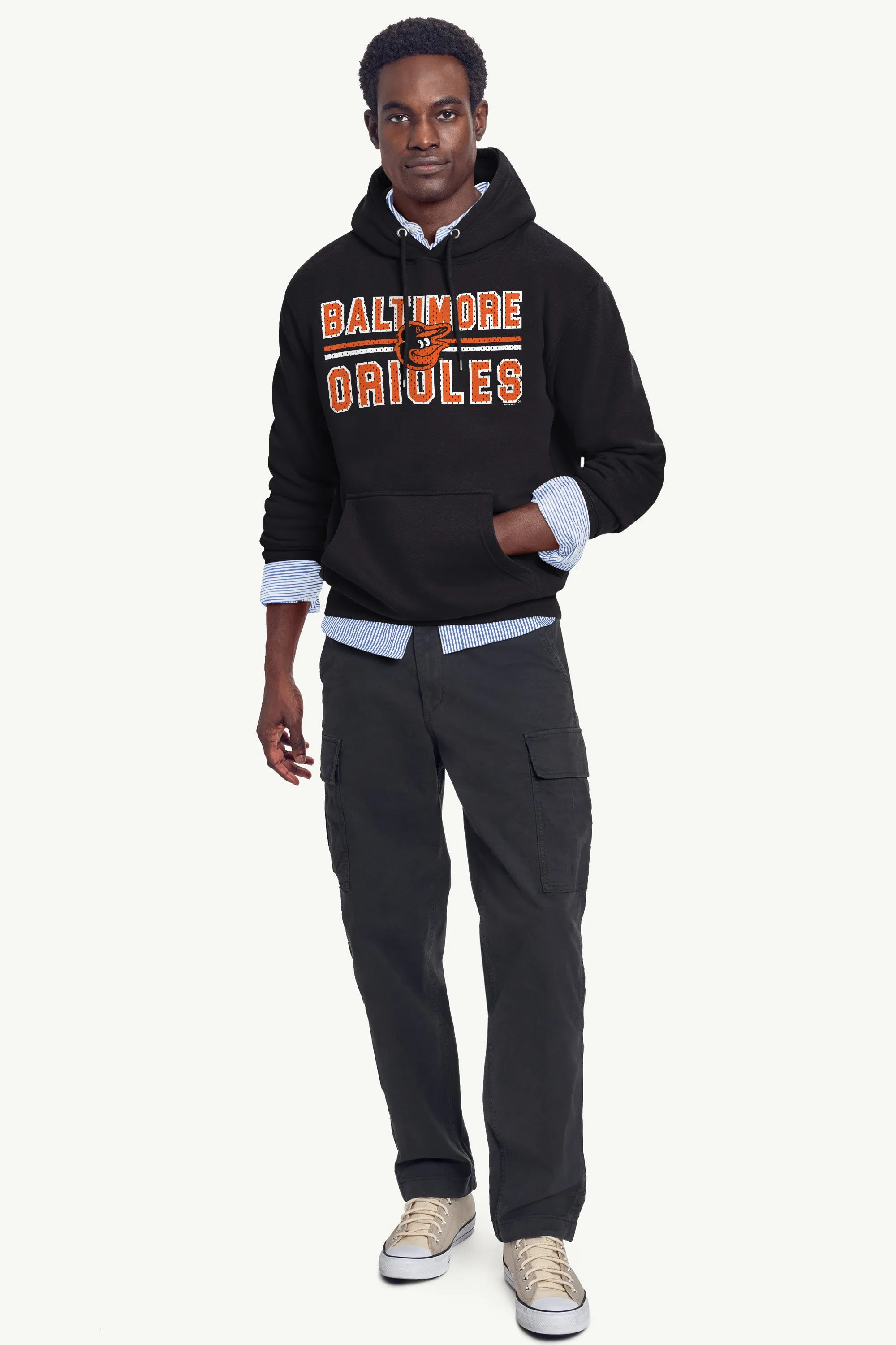 MENS BALTIMORE ORIOLES MESH LOOK HOODIE sold by Starter product image thumbnail 3
