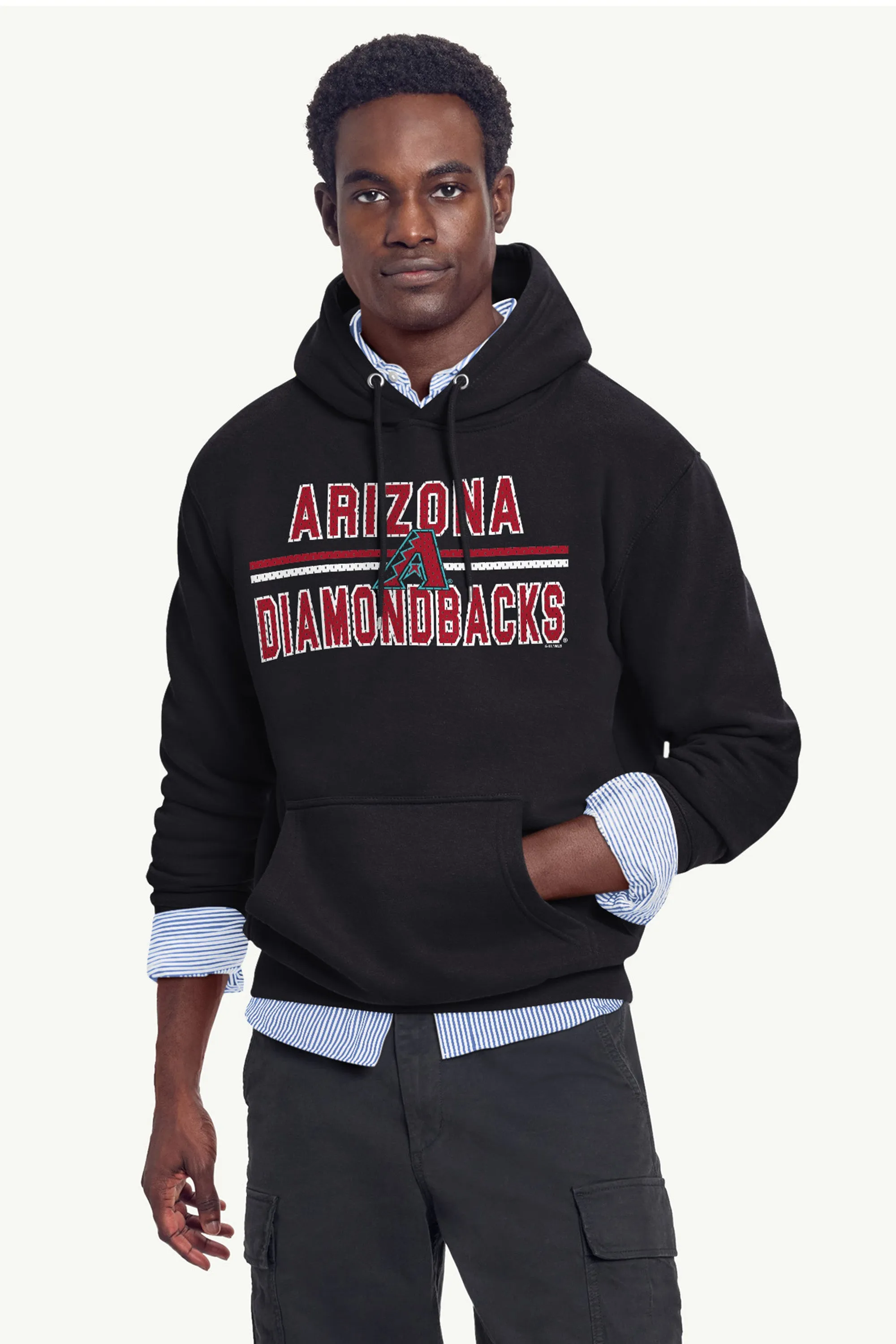 MENS ARIZONA DIAMONDBACKS MESH LOOK HOODIE sold by Starter product image thumbnail 2