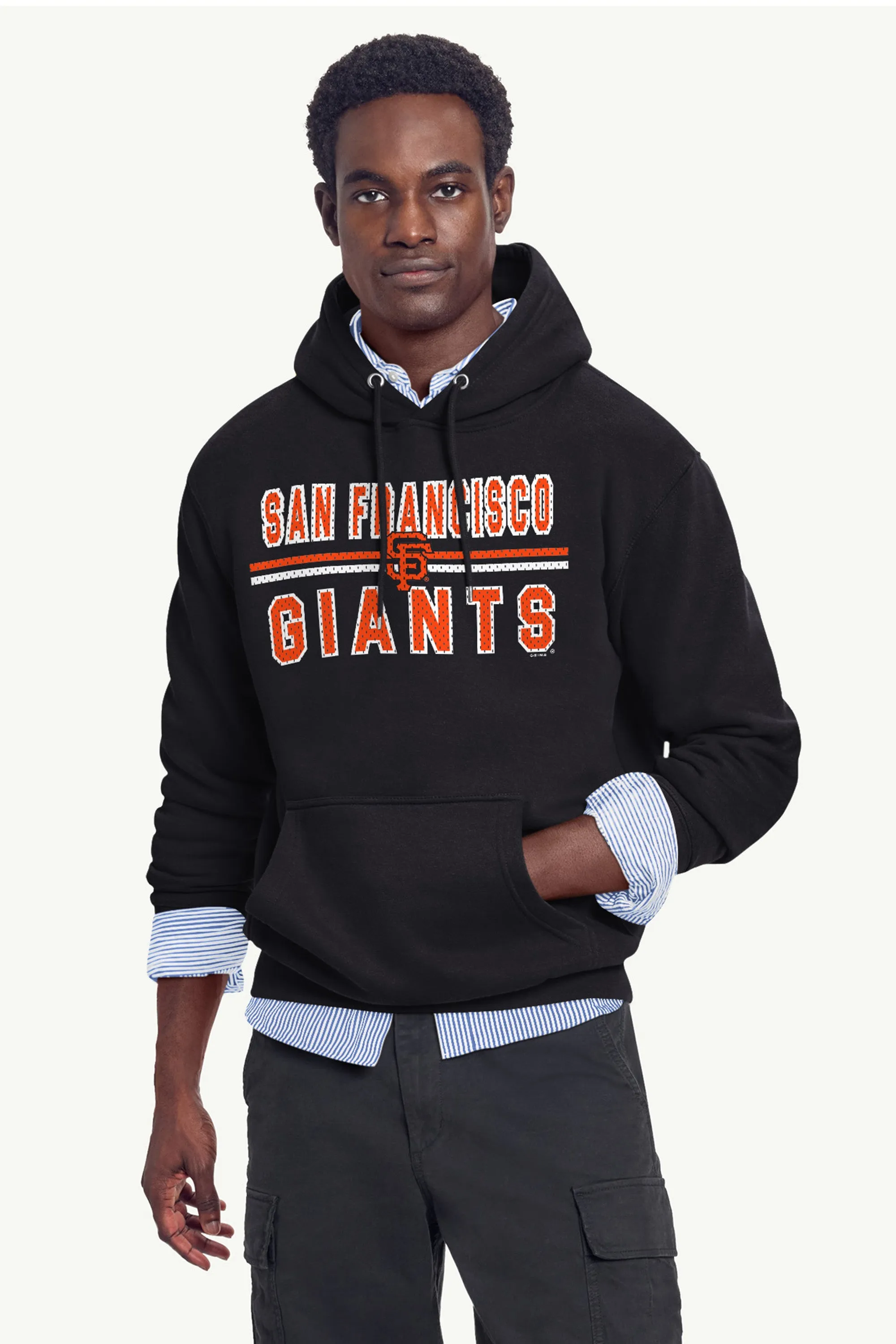 MENS SAN FRANCISCO GIANTS MESH LOOK HOODIE sold by Starter product image thumbnail 2