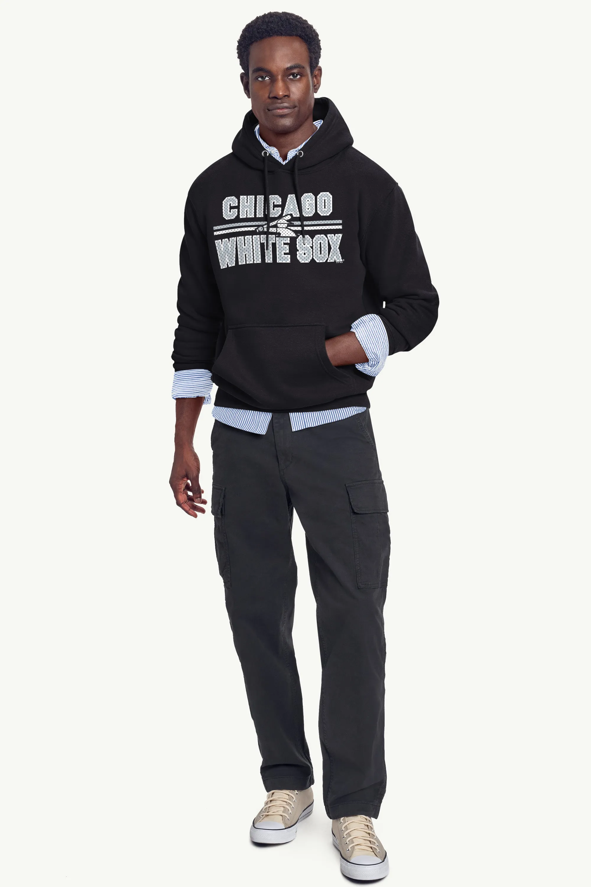 MENS CHICAGO WHITE SOX MESH LOOK HOODIE sold by Starter product image thumbnail 3