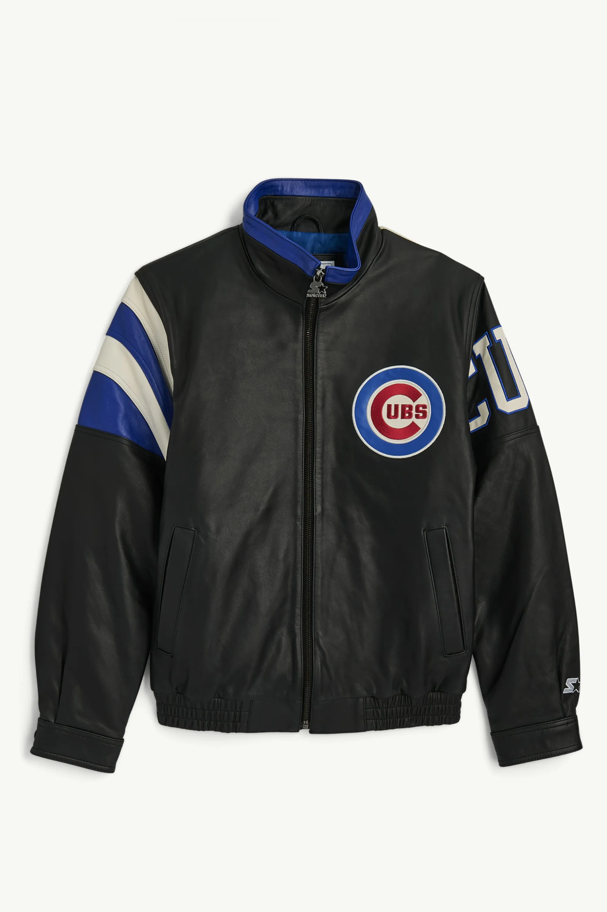 MENS CHICAGO CUBS RETRO FULL ZIP LEATHER JACKET sold by Starter