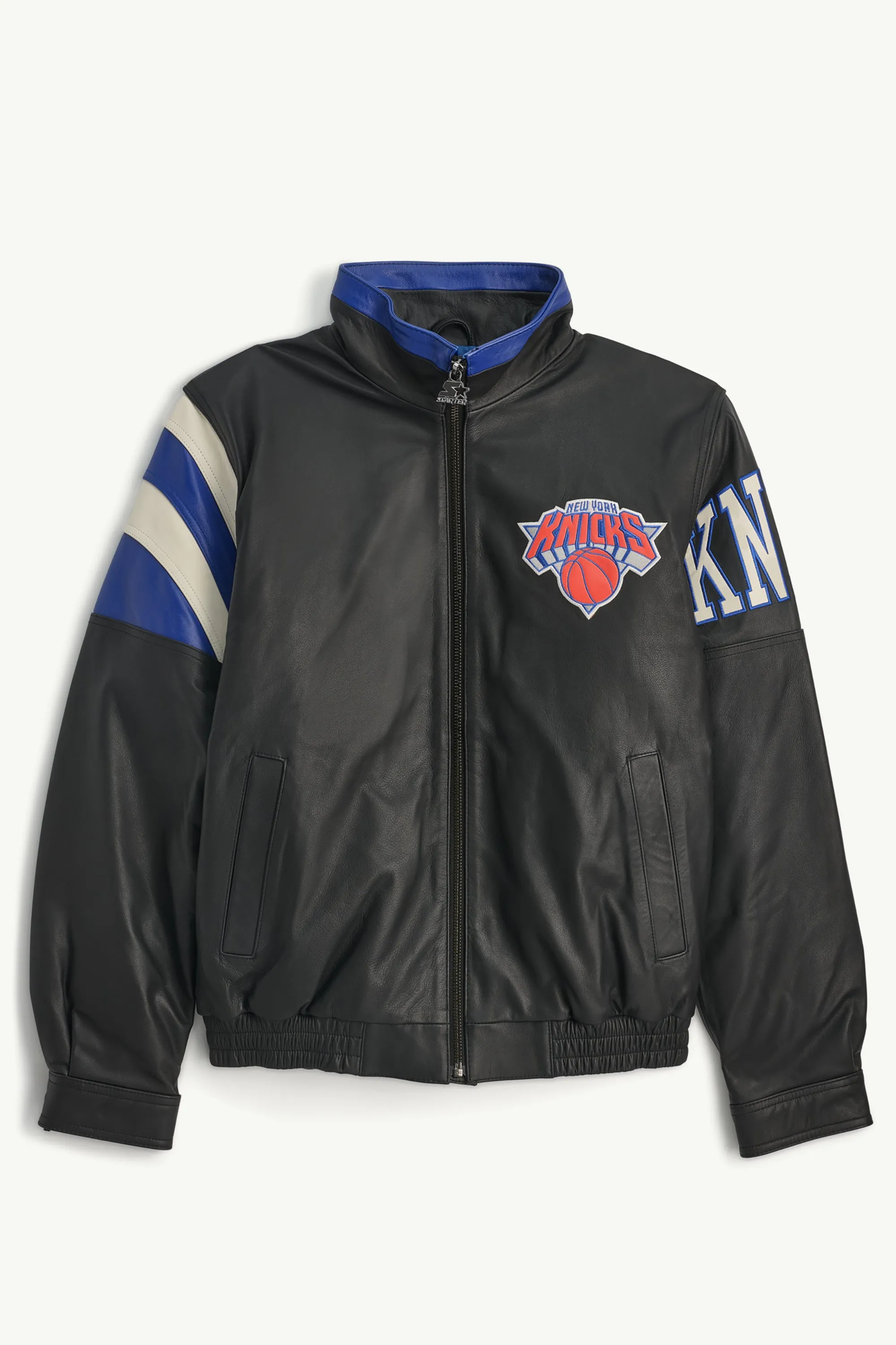 MENS NEW YORK KNICKS FULL ZIP LEATHER JACKET sold by Starter